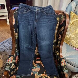 Chico's Dark Blue Platinum Boyfriend Jeans Sz 8